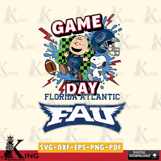 Florida Atlantic Owls Game Day Peanuts SVG, Cricut, Cut file  , Digital Download , Instant Download, Peanuts svg, NCAA svg, Football svg, Sport svg