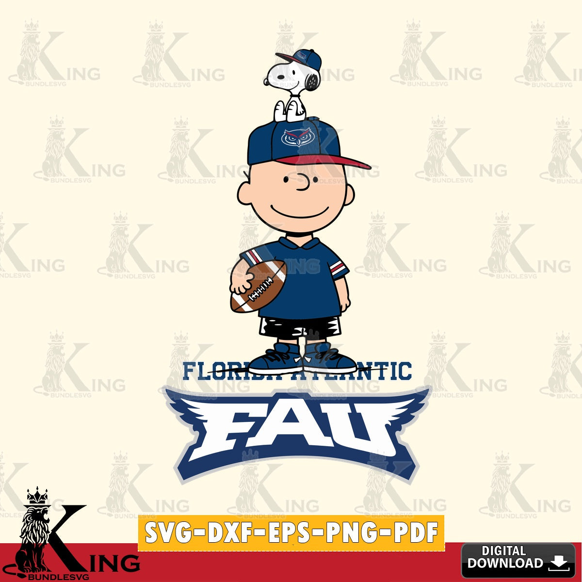 Florida Atlantic Owls Peanuts Football Rugby SVG, Cricut, Cut file  , Digital Download , Instant Download, Peanuts svg, NCAA svg, Football svg, Sport svg