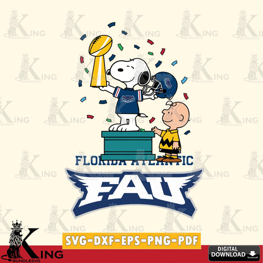 Florida Atlantic Owls Peanuts Winner SVG, Cricut, Cut file  , Digital Download , Instant Download, Peanuts svg, NCAA svg, Football svg, Sport svg