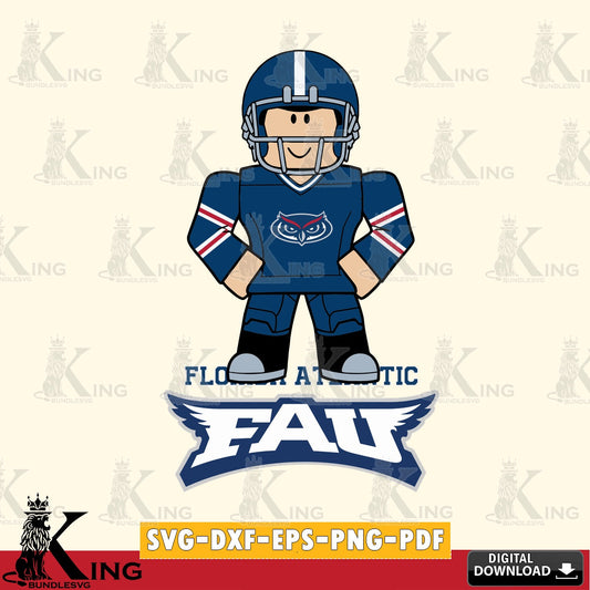 Florida Atlantic Owls Roblox Cool Football SVG file , NCAA Cricut,  File cut , Digital Download , PDF File