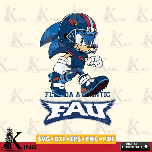 Florida Atlantic Owls Sonic Ready Football SVG file, Vector , Digital Download , PDF File , Instant Download