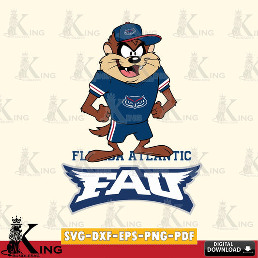 Florida Atlantic Owls Taz Standing Pose SVG file, Cut file  , Digital Download , Instant Download, Taz svg, NCAA svg