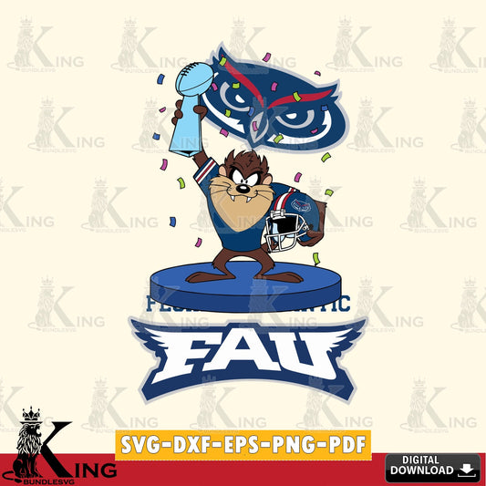Florida Atlantic Owls Taz Trophy Podium SVG file, Cut file  , Digital Download , Instant Download, Taz svg, NCAA svg