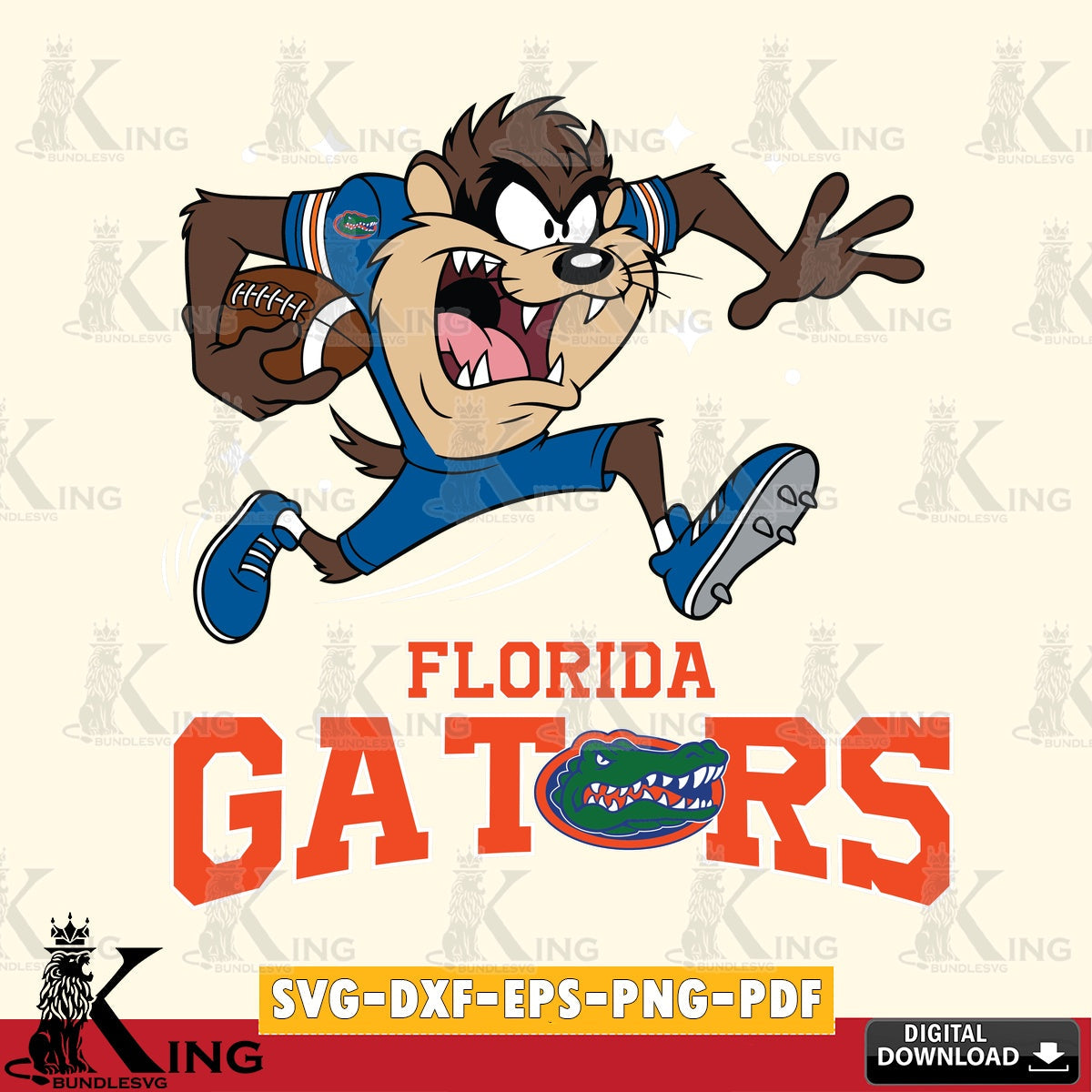 Florida Gators Angry Taz Football SVG file, Cut file  , Digital Download , Instant Download, Taz svg, NCAA svg
