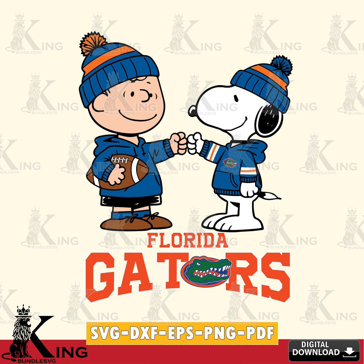 Florida Gators CharlieBrown Football Fist Bump SVG, Cricut, Cut file  , Digital Download , Instant Download, Peanuts svg, NCAA svg, Football svg, Sport svg