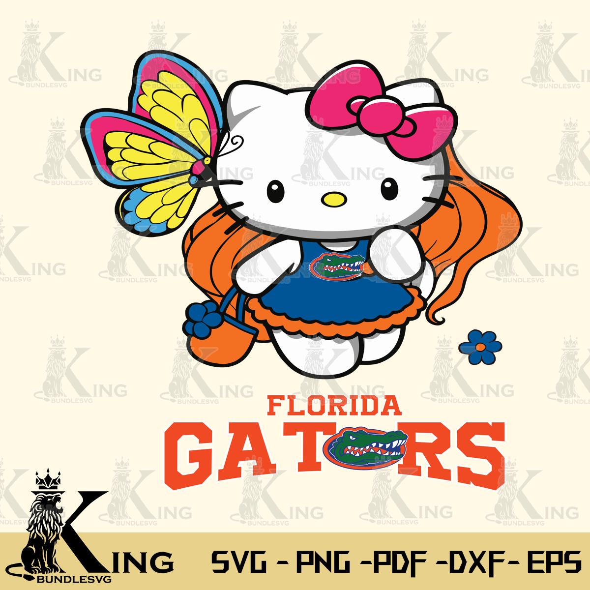 Florida Gators Kitty Cartoon Svg Eps Dxf Png File, Digital Download