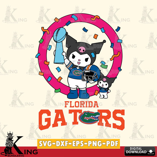 Florida Gators Kuromi Football Champion SVG file, Cricut, Cut file  , Digital Download , Instant Download, Sanrio svg, Clipart