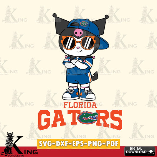 Florida Gators Kuromi Football Jersey SVG file, Cricut, Cut file  , Digital Download , Instant Download, Sanrio svg, Clipart