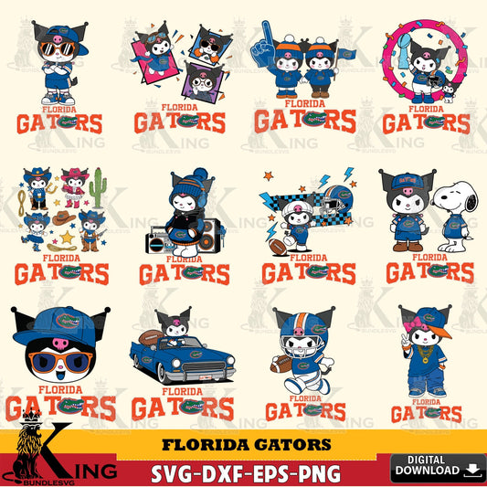 Florida Gators Kuromi Football Jersey NCAA Bundle SVG file, Cricut, Cut file  , Digital Download , Instant Download, Sanrio svg, Clipart