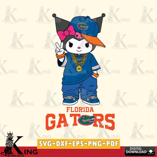 Florida Gators Kuromi Streetwear Style SVG file, Cricut, Cut file  , Digital Download , Instant Download, Sanrio svg, Clipart