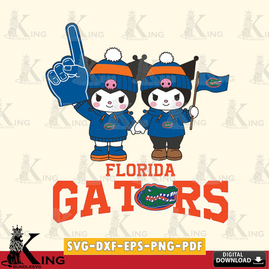 Florida Gators Kuromi rugby Fan SVG file, Cricut, Cut file  , Digital Download , Instant Download, Sanrio svg, Clipart