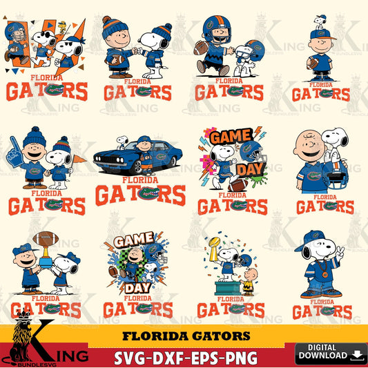 Florida Gators Peanuts Football NCAA Bundle SVG, Cricut, Cut file  , Digital Download , Instant Download, Peanuts svg, NCAA svg, Football svg, Sport svg