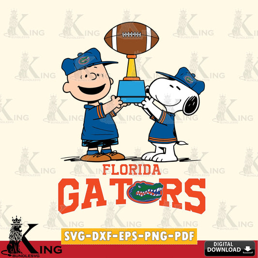 Florida Gators Peanuts Football Trophy SVG, Cricut, Cut file  , Digital Download , Instant Download, Peanuts svg, NCAA svg, Football svg, Sport svg