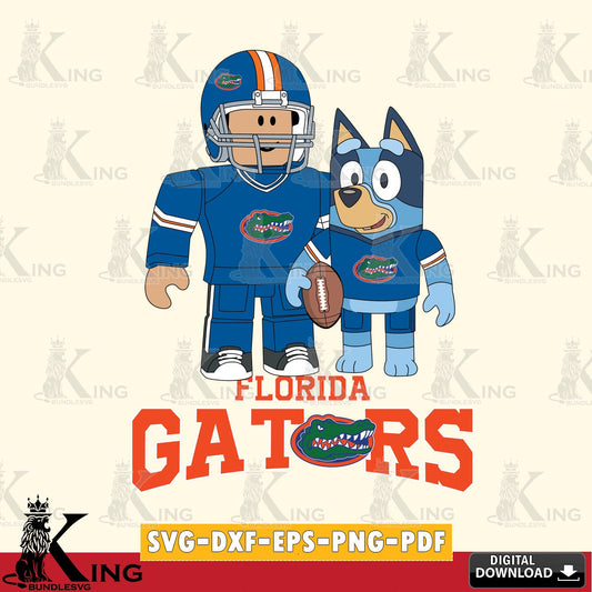Florida Gators Roblox & Bluey Football SVG file , NCAA Cricut,  File cut , Digital Download , PDF File