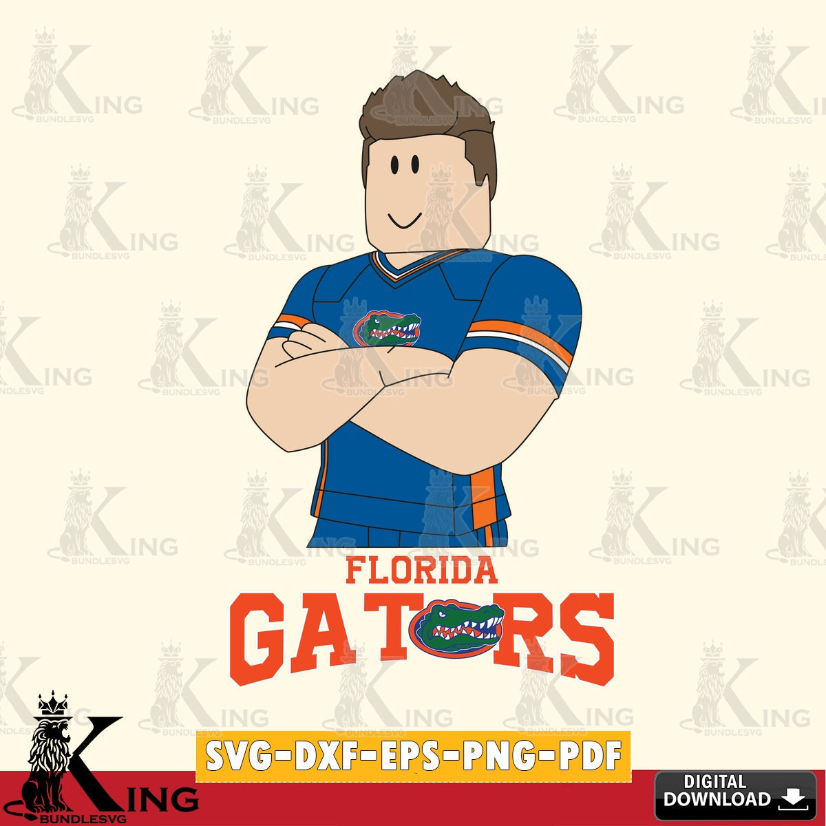 Florida Gators Roblox Football SVG file , NCAA Cricut,  File cut , Digital Download , PDF File