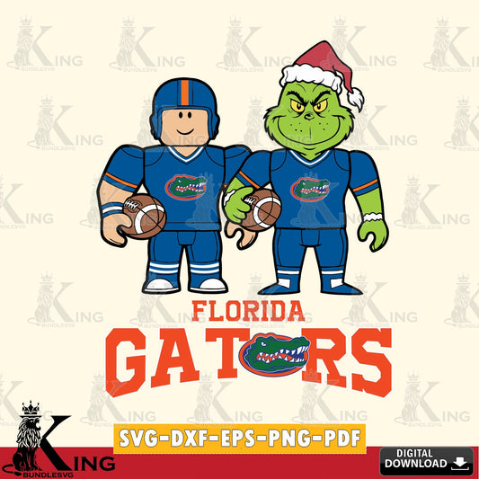 Florida Gators Roblox & Grinch Football SVG file , NCAA Cricut,  File cut , Digital Download , PDF File