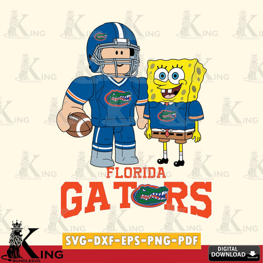 Florida Gators Roblox & Spongebob Football SVG file , NCAA Cricut,  File cut , Digital Download , PDF File
