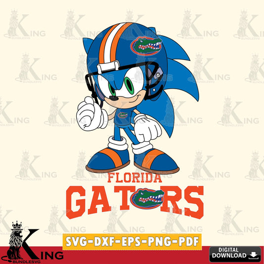 Digital clipart of Florida Gators Sonic Football Mascot SVG PNG design suitable for Glowforge and laser cutting