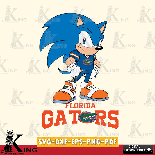 Vector design showing Florida Gators Sonic Football Star Mascot, a high-quality vector for DIY scrapbooking and home decor