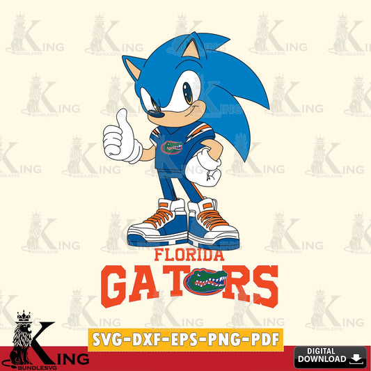 Eye-catching graphic of a Florida Gators Sonic Like Football, a cut file ideal for vinyl projects and T-shirt printing.