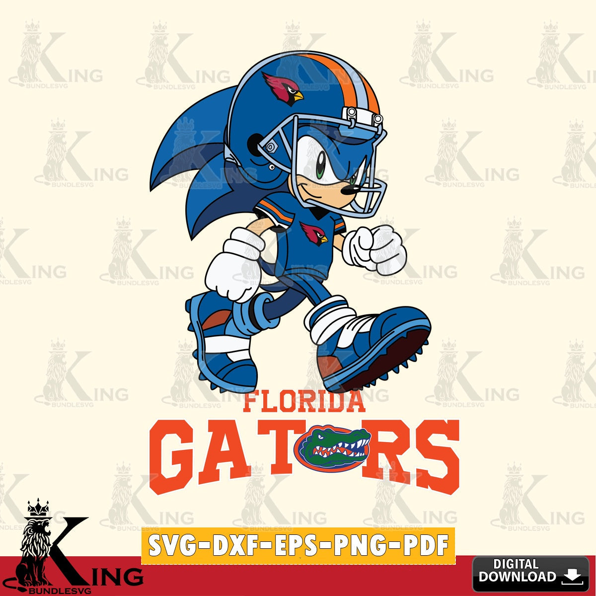 Florida Gators Sonic Ready Football SVG file, Vector , Digital Download , PDF File , Instant Download