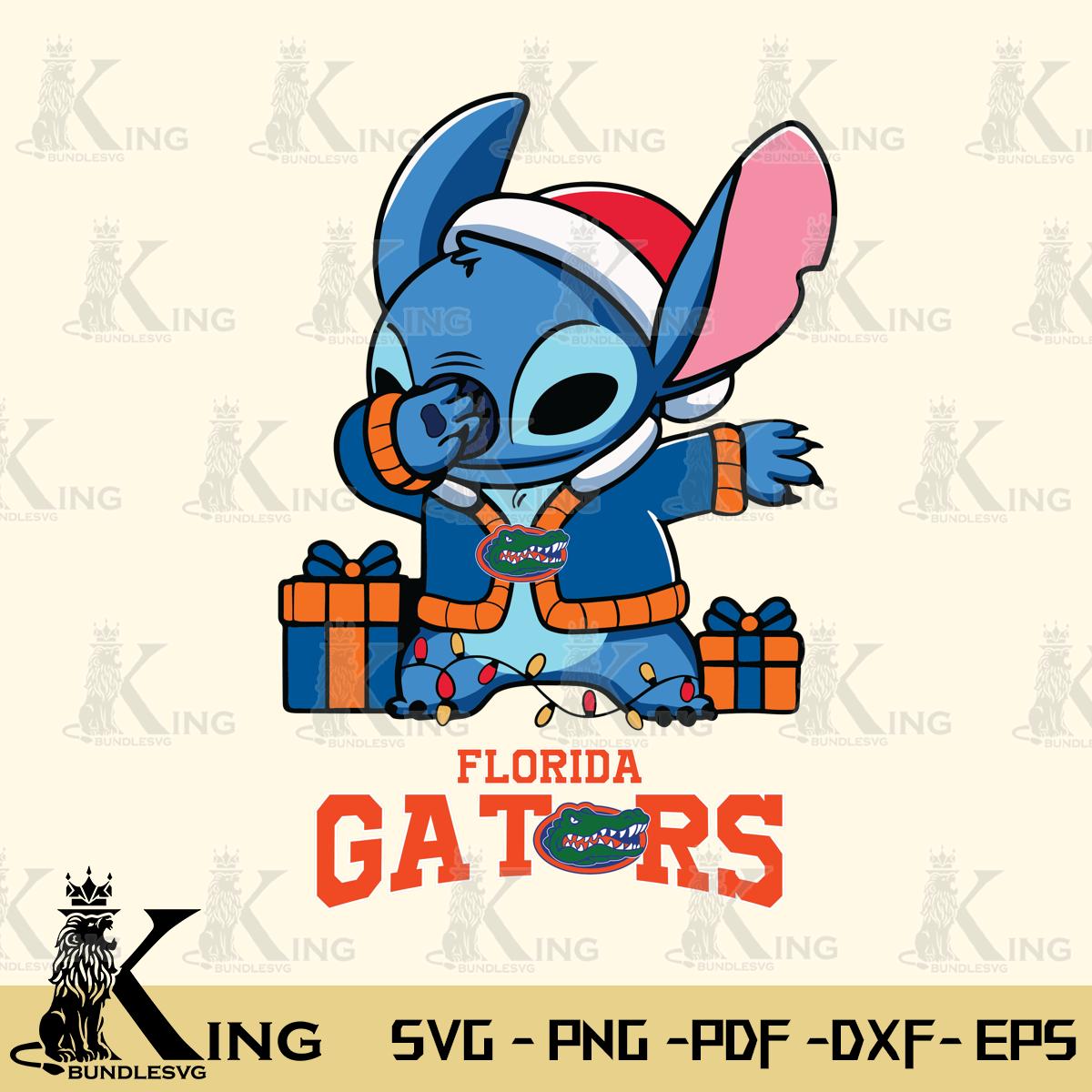 Florida Gators Stitch Merry Christmas Svg Eps Dxf Png File, Digital Download