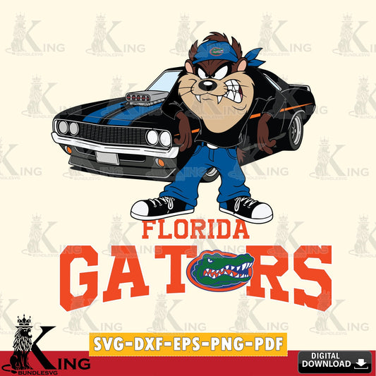 Florida Gators Taz Racing Car SVG file, Cut file  , Digital Download , Instant Download, Taz svg, NCAA svg