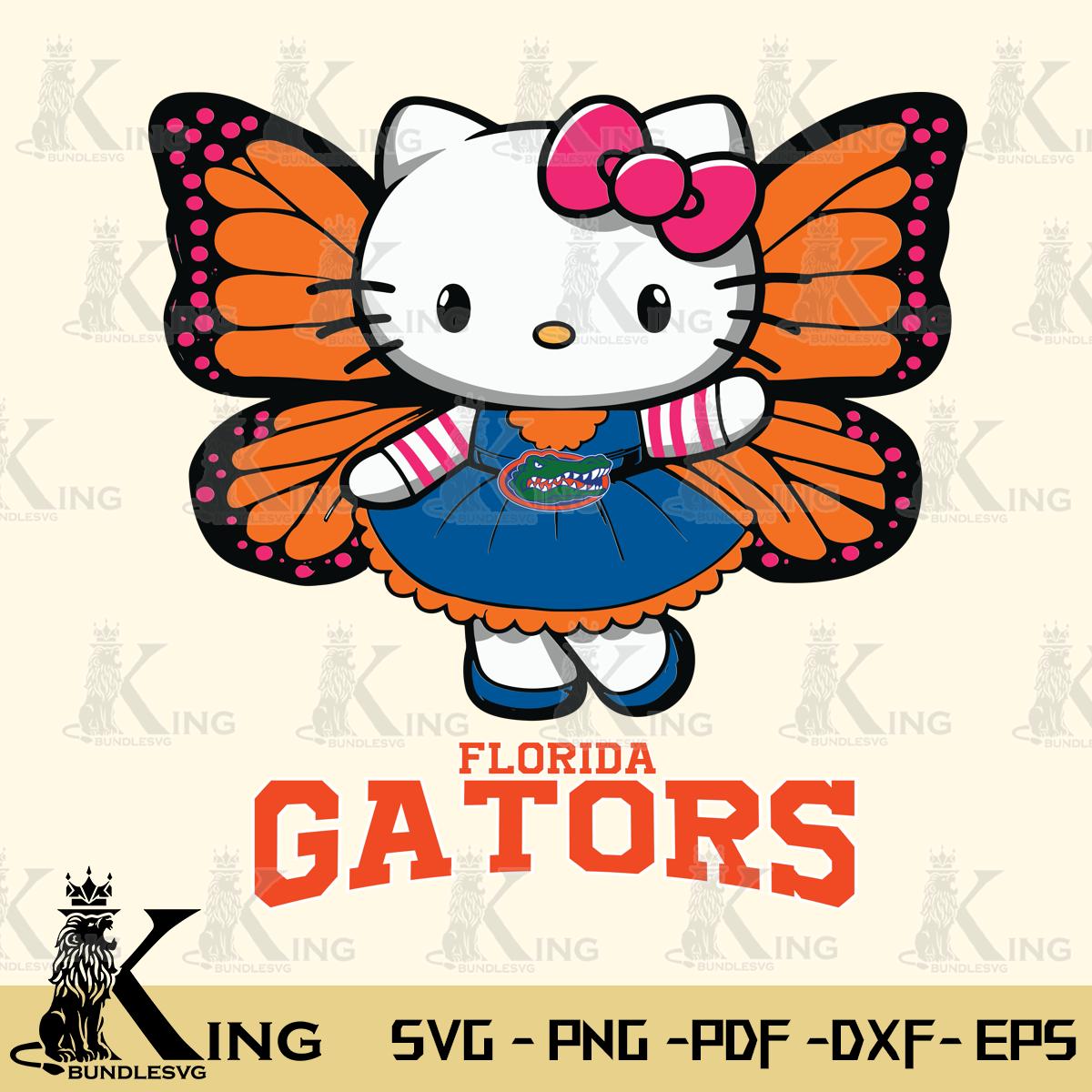 Florida Gators Whimsical Kitty Wings Svg Eps Dxf Png File, Digital Download