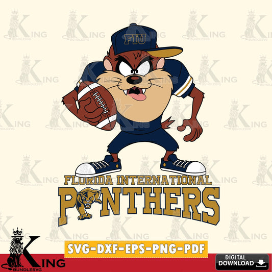 Florida International Panthers Đồng phục bóng đá Taz SVG file, Cut file  , Digital Download , Instant Download, Taz svg, NCAA svg
