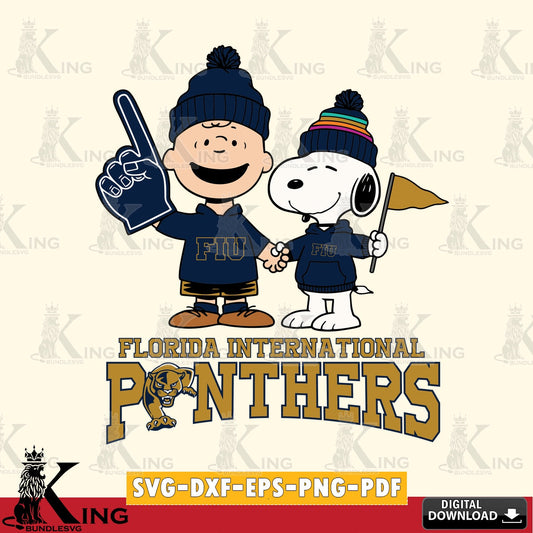Florida International Panthers Peanuts Fan Gear SVG, Cricut, Cut file  , Digital Download , Instant Download, Peanuts svg, NCAA svg, Football svg, Sport svg