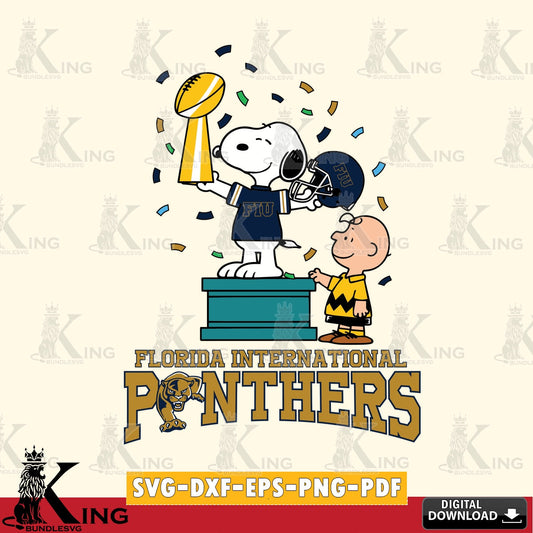 Florida International Panthers Peanuts Winner SVG, Cricut, Cut file  , Digital Download , Instant Download, Peanuts svg, NCAA svg, Football svg, Sport svg