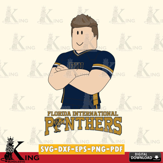 Florida International Panthers Roblox Football SVG file , NCAA Cricut,  File cut , Digital Download , PDF File