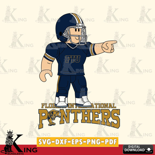 Florida International Panthers Roblox Player Football SVG file , NCAA Cricut,  File cut , Digital Download , PDF File