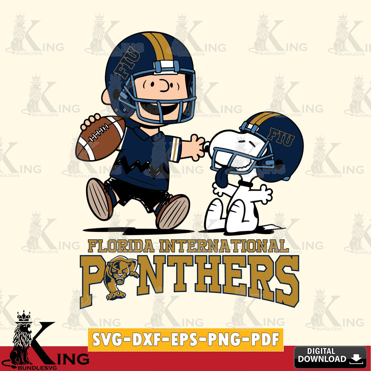 Florida International Panthers Snoopy and Peanut Fun SVG, Cricut, Cut file  , Digital Download , Instant Download, Peanuts svg, NCAA svg, Football svg, Sport svg