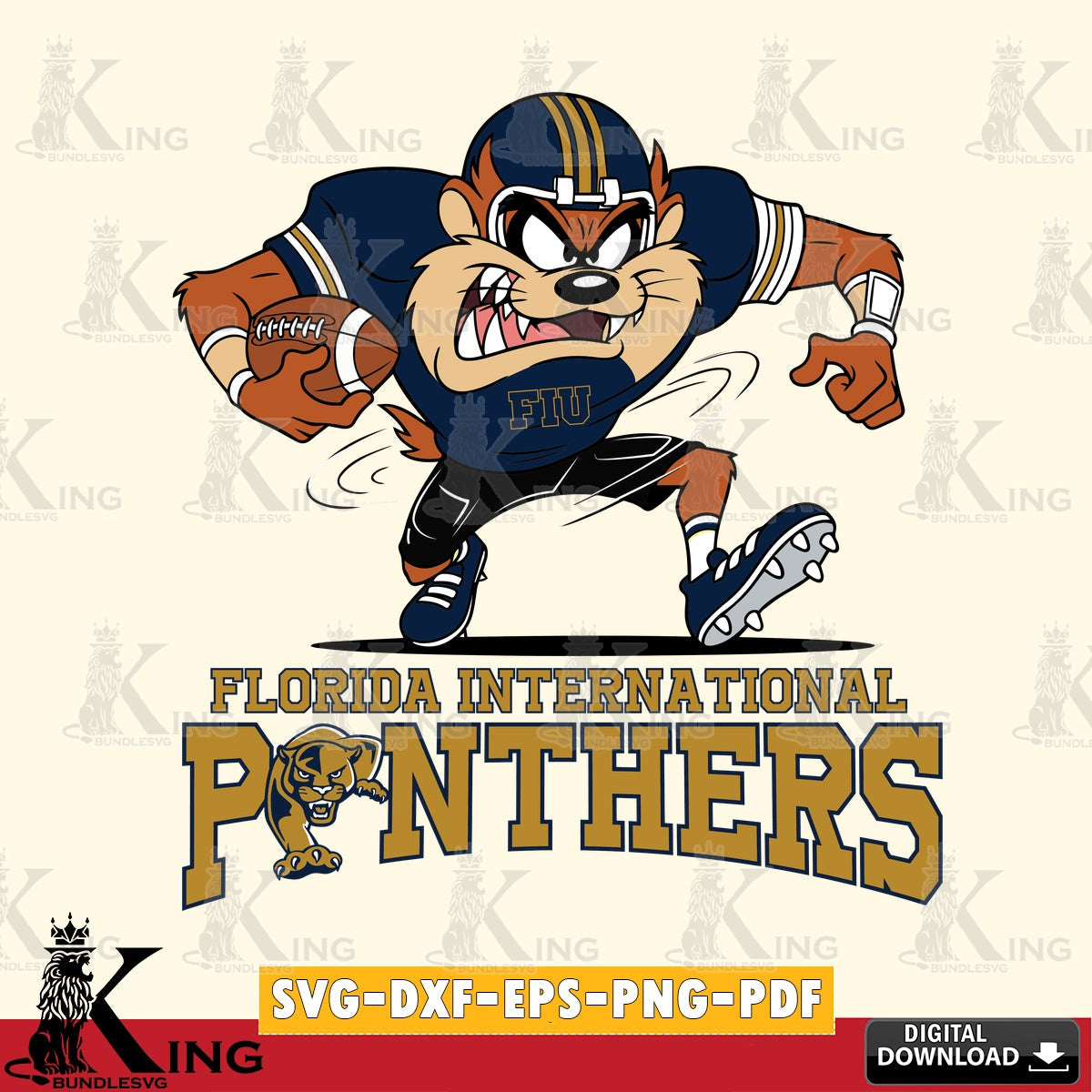 Florida International Panthers Taz Football Helmet SVG file, Cut file  , Digital Download , Instant Download, Taz svg, NCAA svg