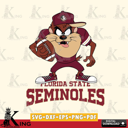 Florida State Seminoles Đồng phục bóng đá Taz SVG file, Cut file  , Digital Download , Instant Download, Taz svg, NCAA svg