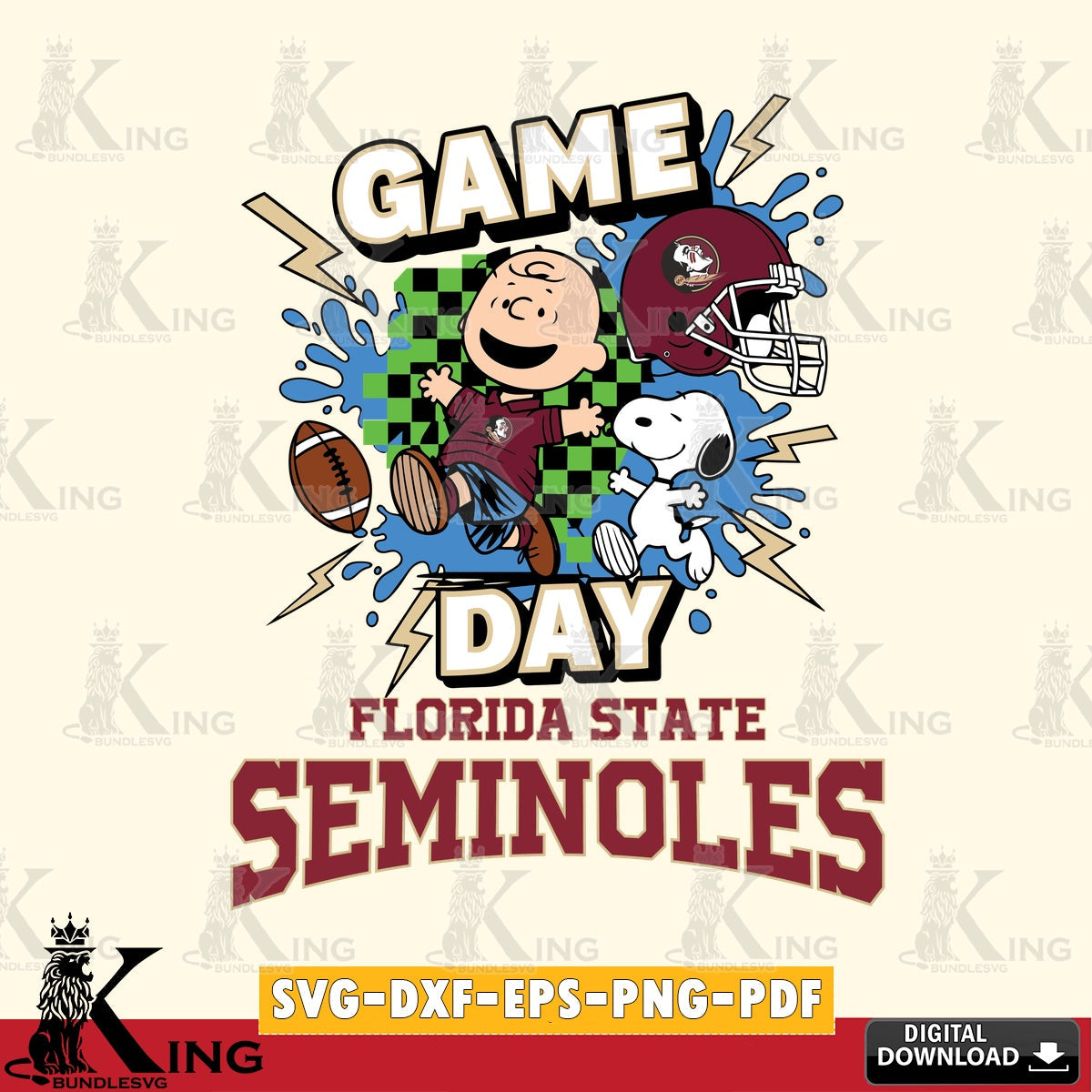 Florida State Seminoles Game Day Peanuts SVG, Cricut, Cut file  , Digital Download , Instant Download, Peanuts svg, NCAA svg, Football svg, Sport svg