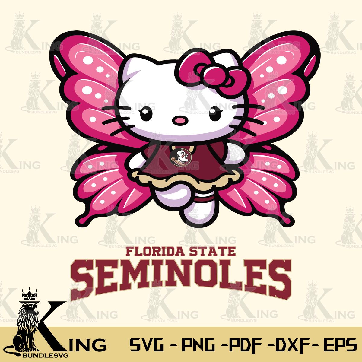 Florida State Seminoles Hello Kitty Dreamscape Svg Eps Dxf Png File, Digital Download