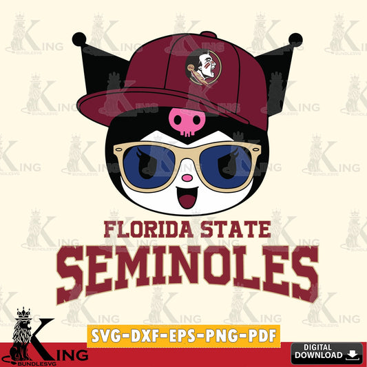 Florida State Seminoles Kuromi Football Cool SVG file, Cricut, Cut file  , Digital Download , Instant Download, Sanrio svg, Clipart
