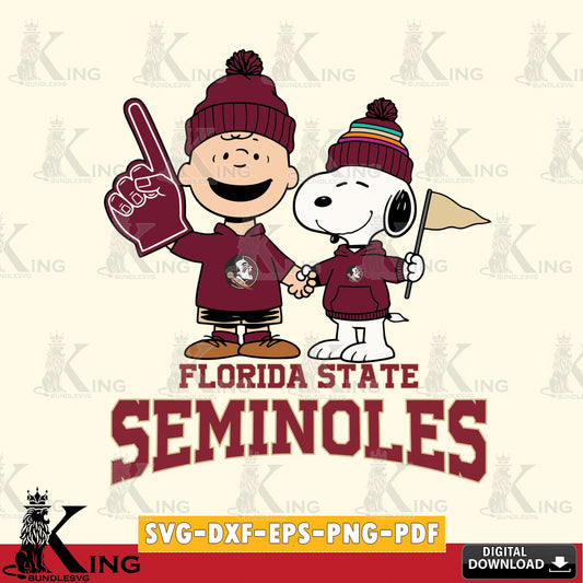 Florida State Seminoles Peanuts Fan Gear SVG, Cricut, Cut file  , Digital Download , Instant Download, Peanuts svg, NCAA svg, Football svg, Sport svg