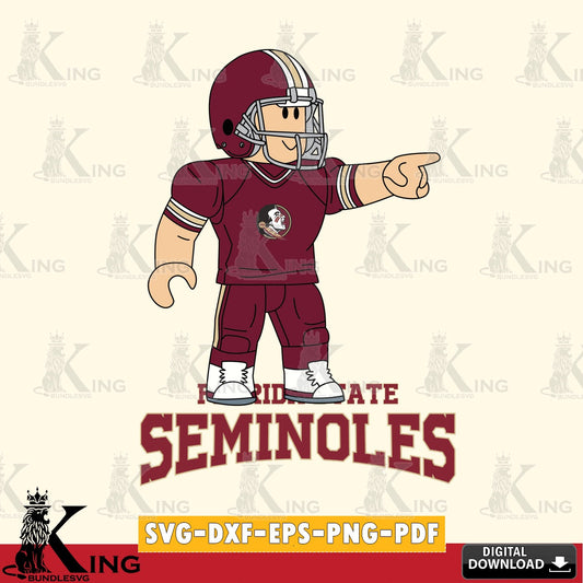 Florida State Seminoles Roblox Player Football SVG file , NCAA Cricut,  File cut , Digital Download , PDF File