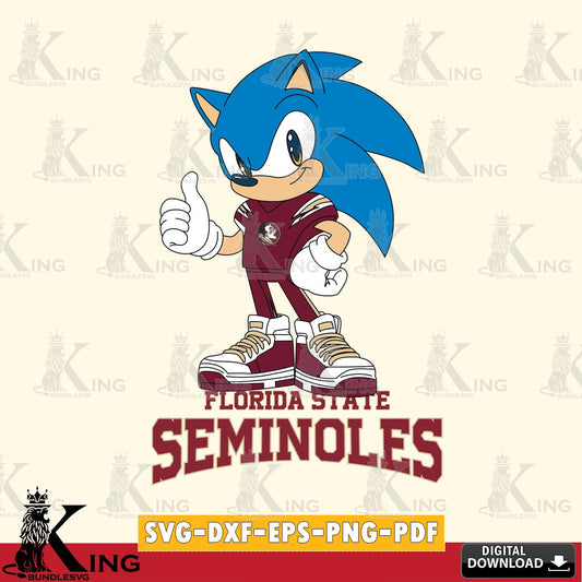 Florida State Seminoles Sonic Like Football SVG file, Vector , Digital Download , PDF File , Instant Download