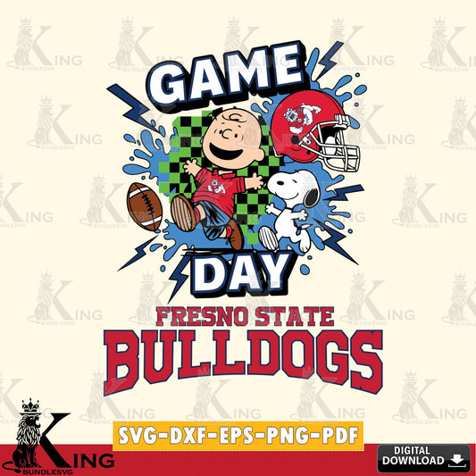 Fresno State Bulldogs Game Day Peanuts SVG, Cricut, Cut file  , Digital Download , Instant Download, Peanuts svg, NCAA svg, Football svg, Sport svg