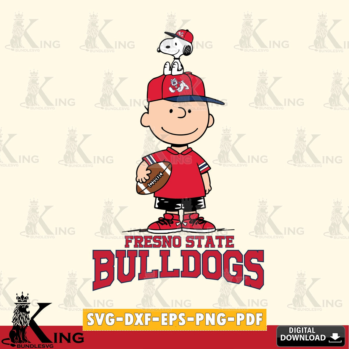 Fresno State Bulldogs Peanuts Football Rugby SVG, Cricut, Cut file  , Digital Download , Instant Download, Peanuts svg, NCAA svg, Football svg, Sport svg