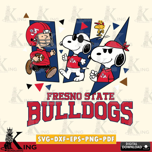 Fresno State Bulldogs Peanuts Joe Cool SVG, Cricut, Cut file  , Digital Download , Instant Download, Peanuts svg, NCAA svg, Football svg, Sport svg