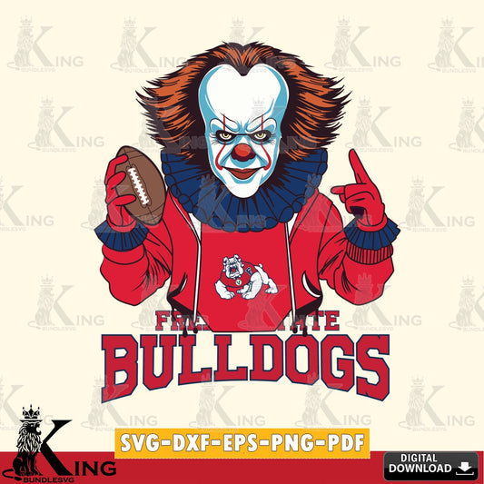 Modern graphic depicting a Fresno State Bulldogs Pennywise player football, high-quality vector for DIY scrapbooking and home