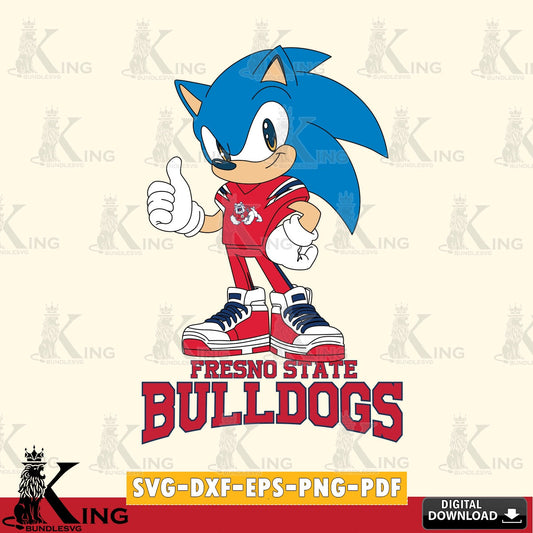 Fresno State Bulldogs Sonic Like Football SVG file, Vector , Digital Download , PDF File , Instant Download