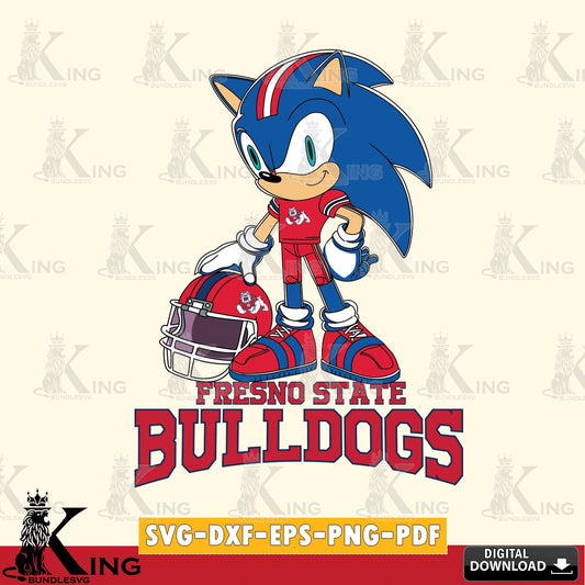 Fresno State Bulldogs Sonic Player Football SVG file, Vector , Digital Download , PDF File , Instant Download