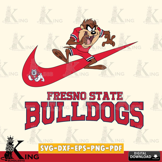Fresno State Bulldogs Taz Football Nike SVG file, Cut file  , Digital Download , Instant Download, Taz svg, NCAA svg