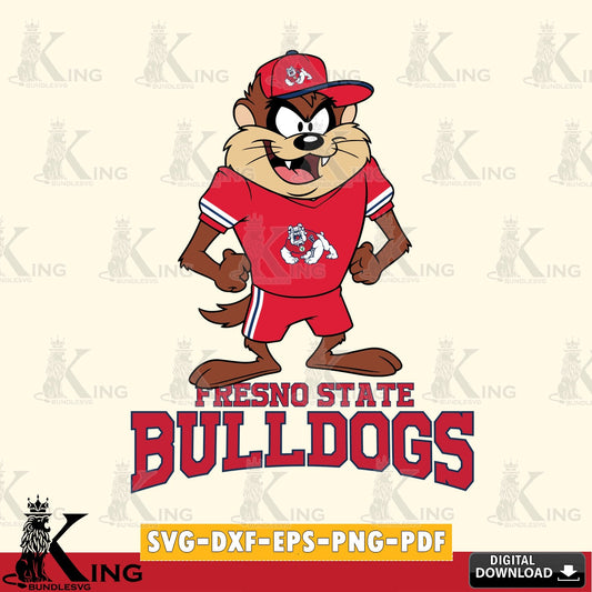 Fresno State Bulldogs Taz Standing Pose SVG file, Cut file  , Digital Download , Instant Download, Taz svg, NCAA svg